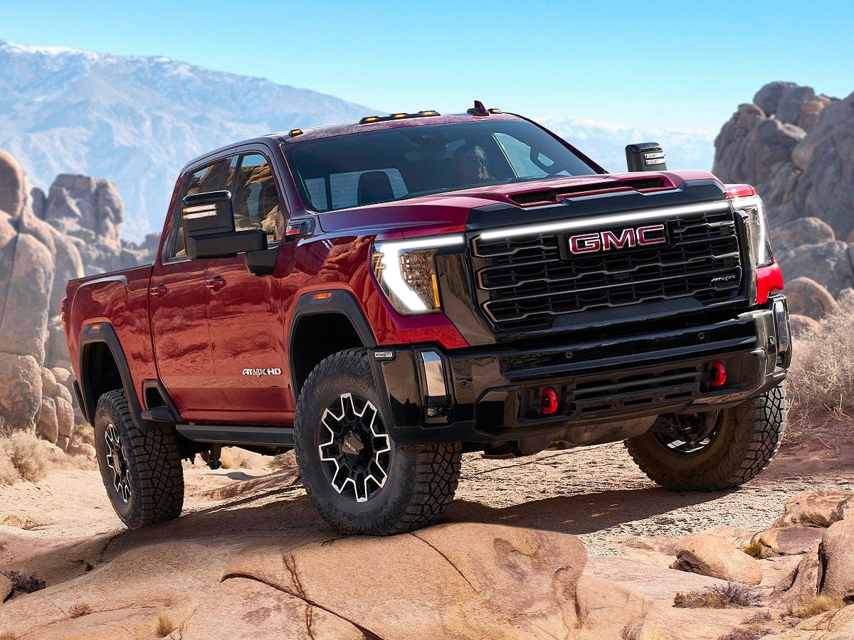 2024 – 2025 GMC Sierra 2500/3500 LED “Power” Grille Bar – SLE, SLT, Pro, AT4 & AT4X, IP67, Bolt-On, Black/Silver