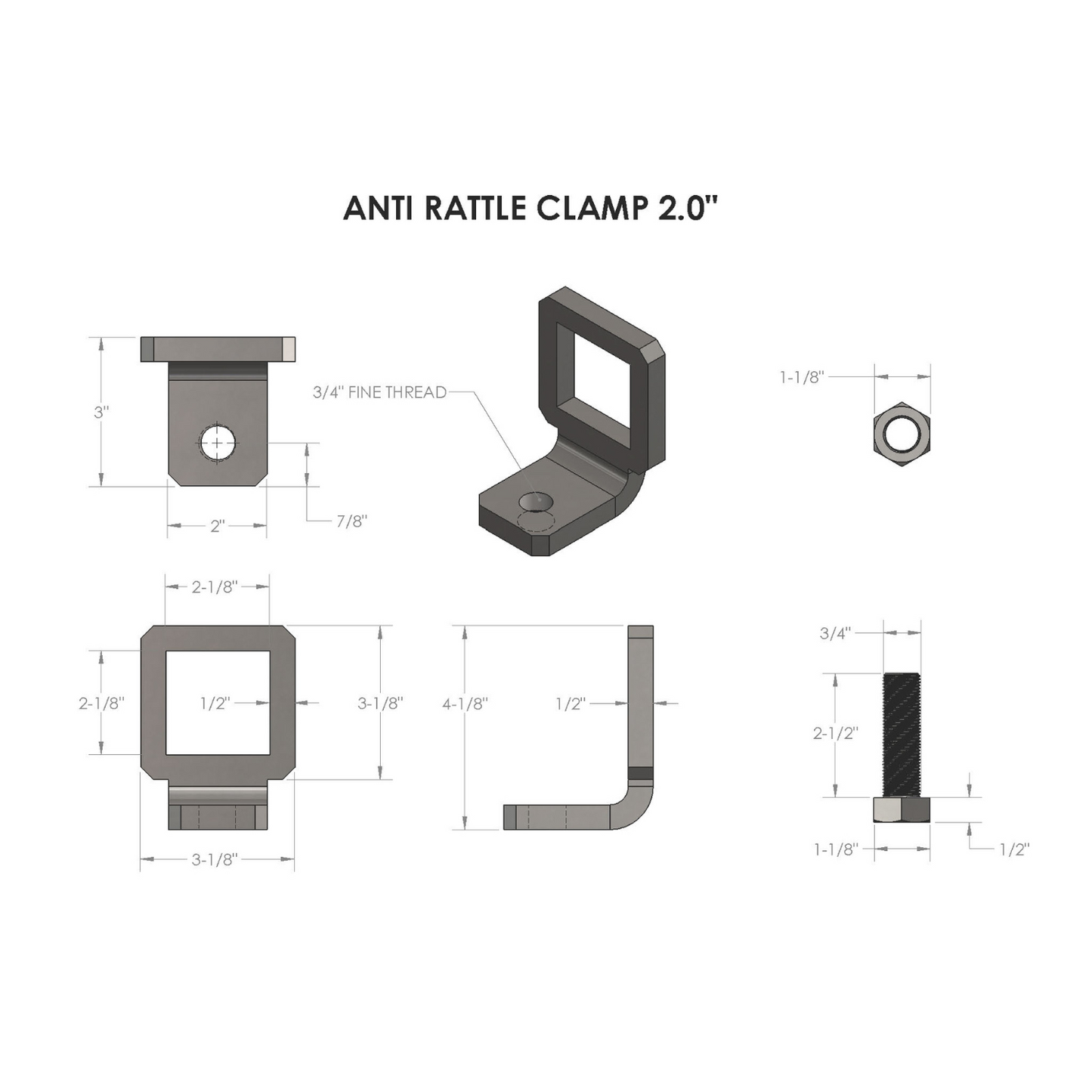 2" BulletProof Anti-Rattle Clamp