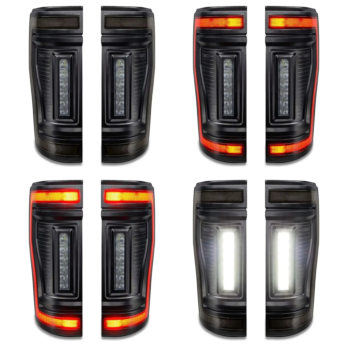 2017-2022 Ford F250/F350 Super Duty Flush Mount LED Tail Lights - Animated Turn Signals