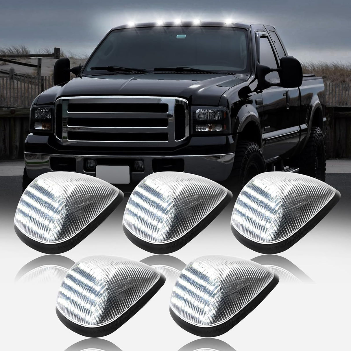 2008-2016 Ford F250 Super Duty Switchback LED Smoked Mirror Lights