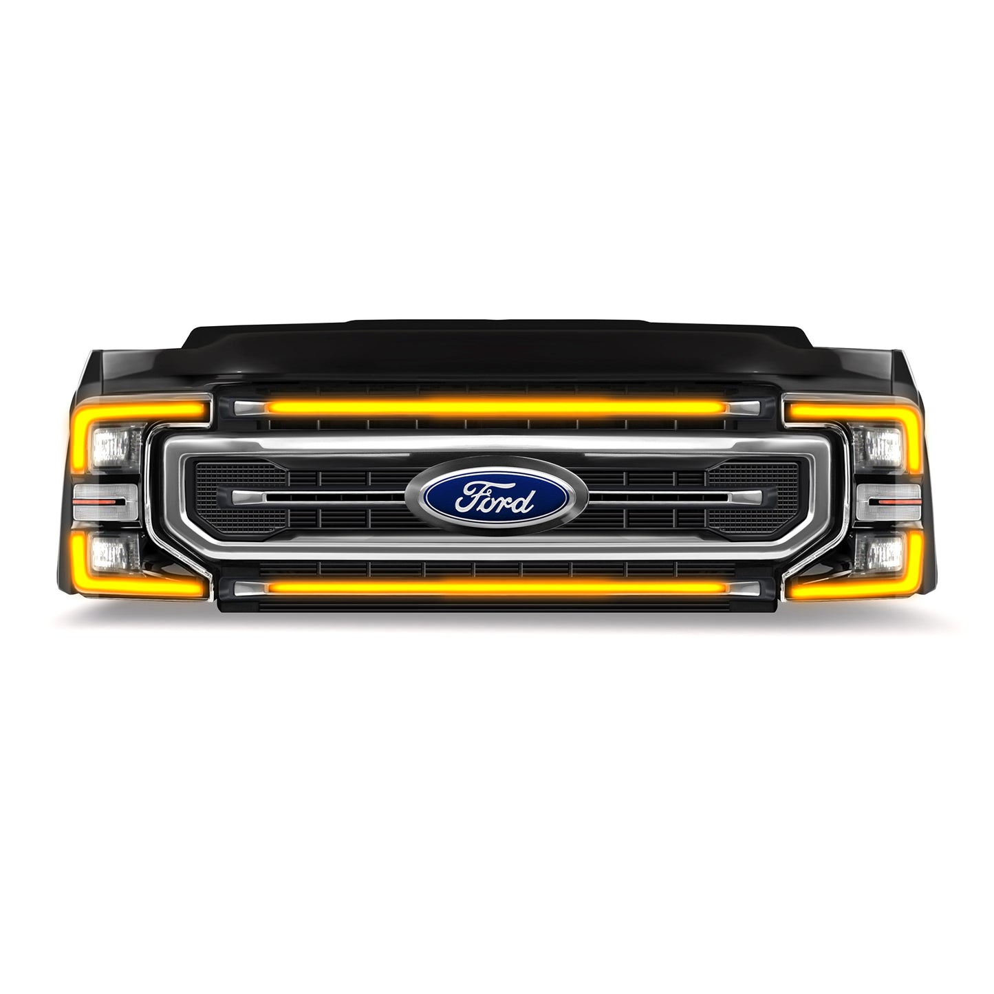 2021-2022 Ford F-250/F-350/F-450/F-550 LED Grille Light Kit – Non-High-Flow, KR/STX/XLT/Platinum, IP67