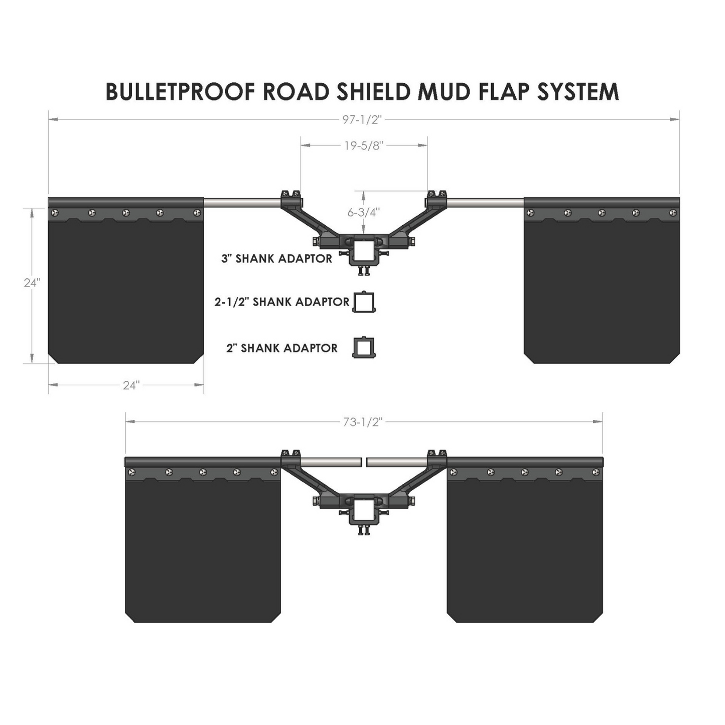 BulletProof Road Shield Mud Flap System