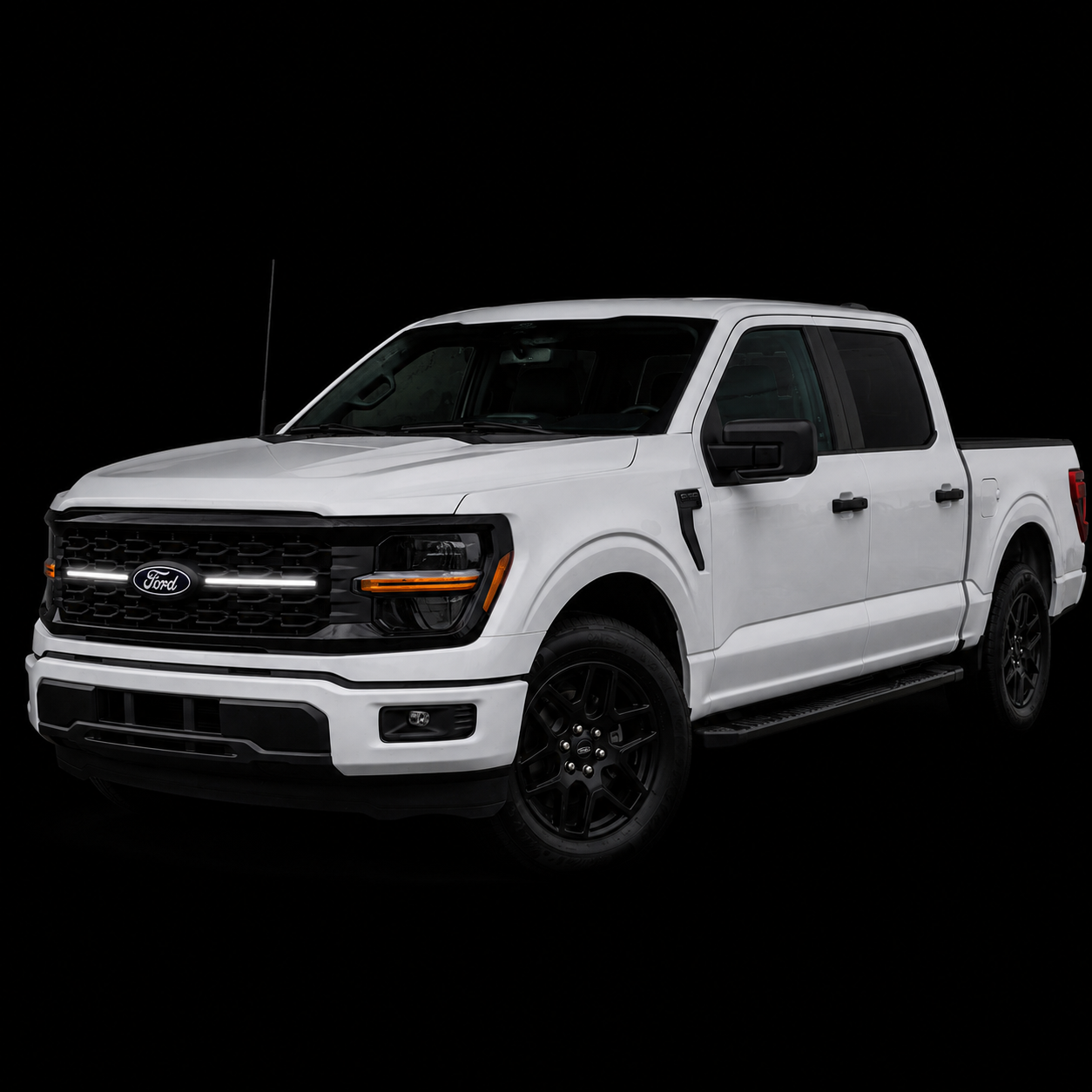 2024 Ford F-150 STX LED Center-Grille Light Bar – White DRL, IP67, Bolt-On