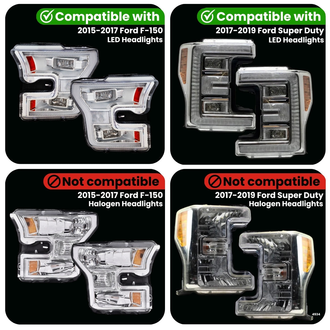 2015-2019 Ford F150/F250/F350/F450/F550 & 2018-2021 Expedition Dynamic LED Headlight Adapter