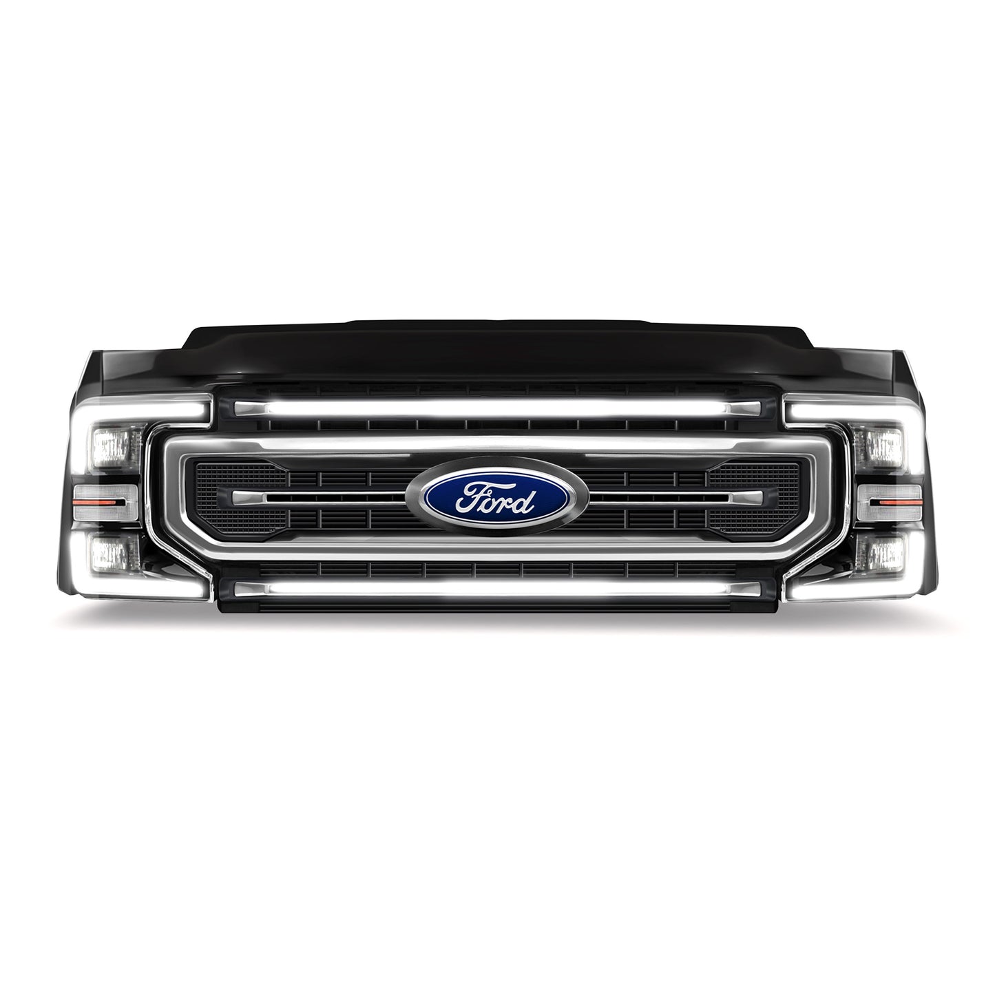 2021-2022 Ford F-250/F-350/F-450/F-550 LED Grille Light Kit – Non-High-Flow, KR/STX/XLT/Platinum, IP67