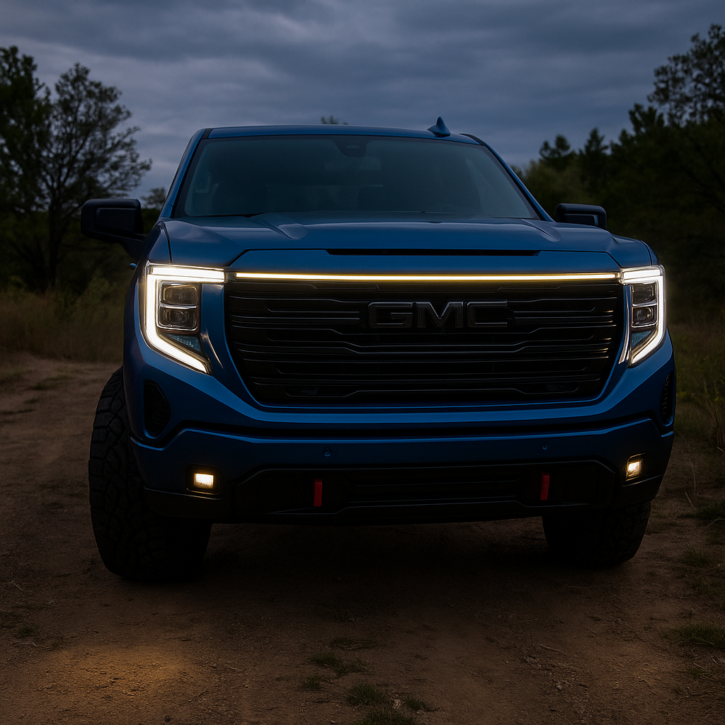 2024-2026 GMC Sierra 1500 LED Grille Light Kit – AT4/AT4X/SLT/Denali/Denali Ultimate, IP67, Plug-and-Play Ready