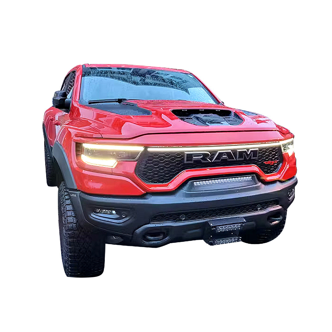 2021-2024 Ram 1500 TRX LED “Power” Grille Bar – IP67, Bolt-On, Black or Silver Frame