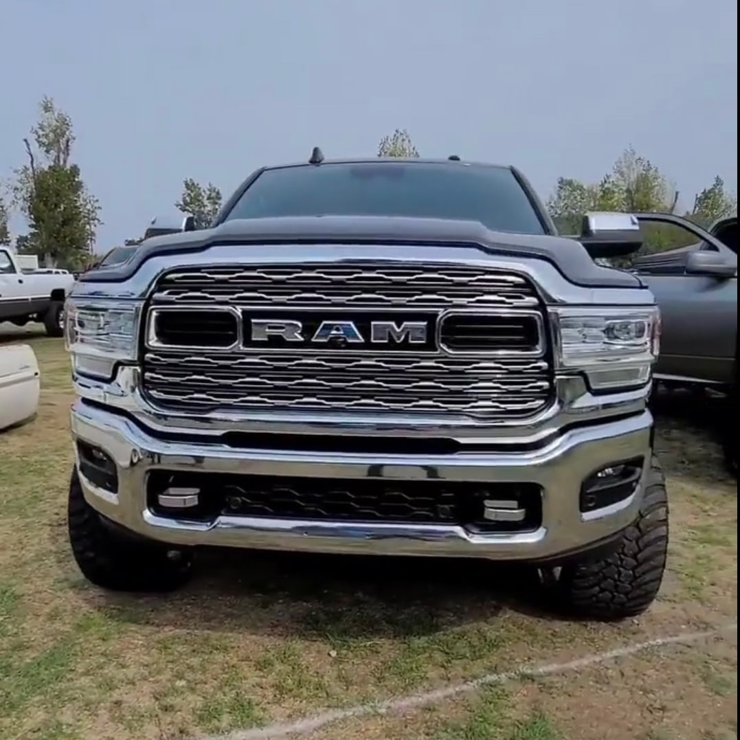 2019-2022 Ram 2500/3500 Limited LED Grille “Power” Light Bar – Single Strip, IP67, Black/Silver Frame