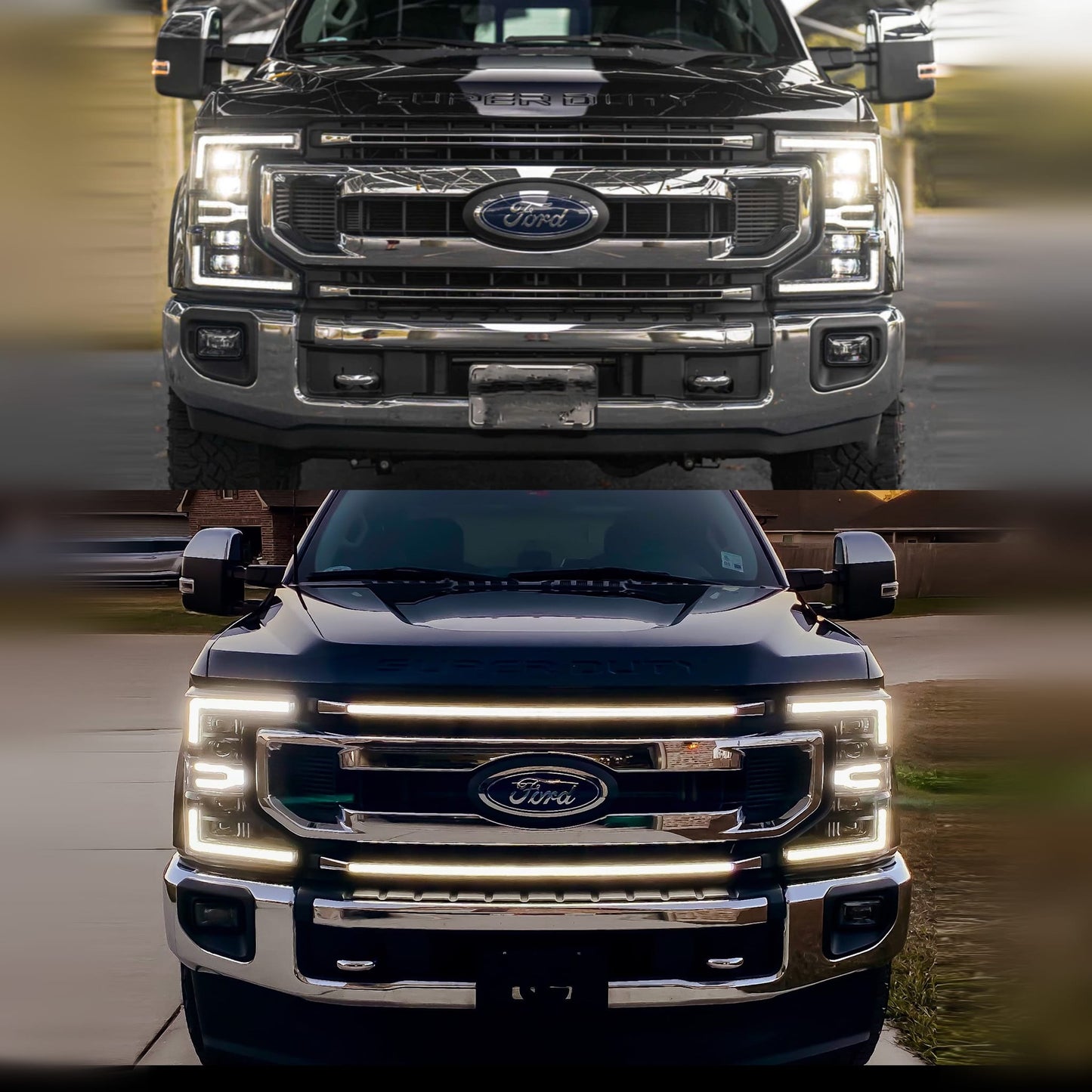 2020 Ford F-250/F-350/F-450/F-550 LED Grille Light Kit – KR/XLT/STX/Platinum, IP67, Black or Silver