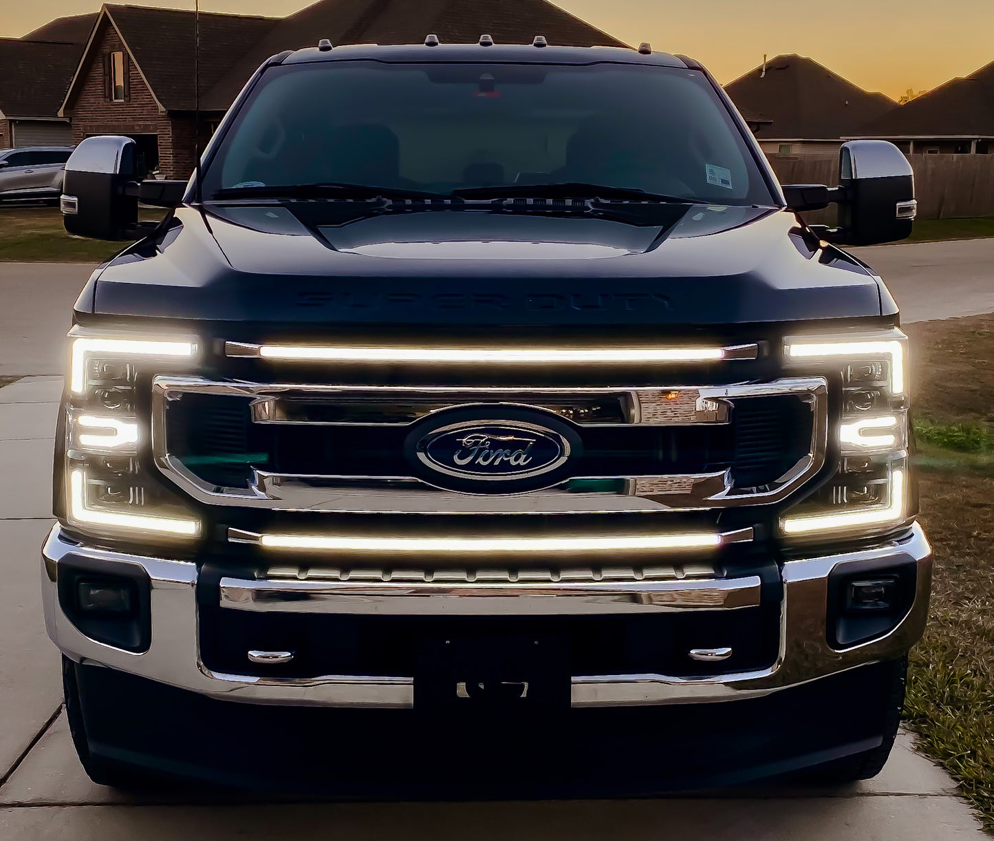 2020 Ford F-250/F-350/F-450/F-550 LED Grille Light Kit – KR/XLT/STX/Platinum, IP67, Black or Silver