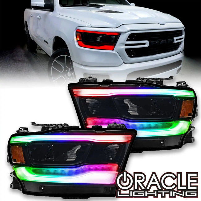 2019-2024 RAM 1500 ORACLE Lighting ColorSHIFT RGB+W DRL Upgrade Kit - Reflector LED Headlights