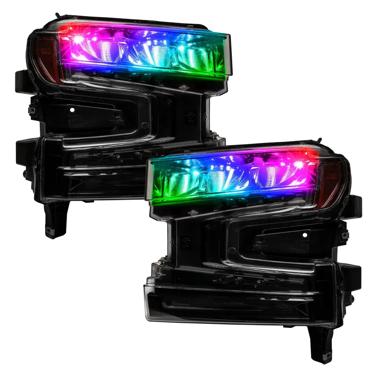 2019-2022 Chevrolet Silverado 1500 ORACLE Lighting ColorSHIFT RGB Demon Eye Headlight Upgrade