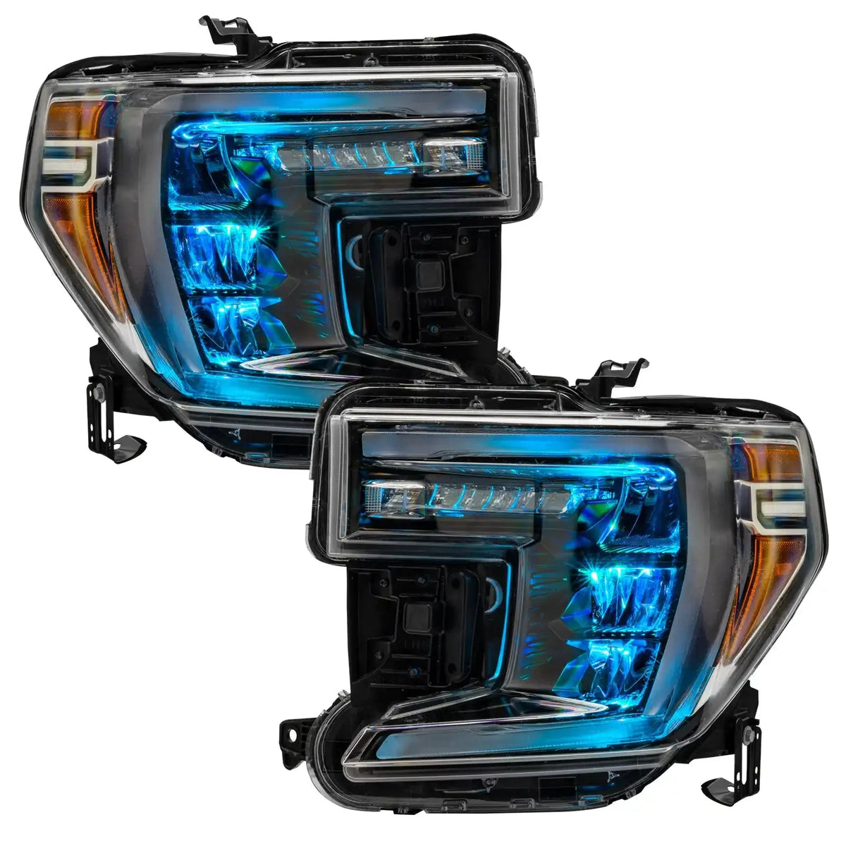2019-2022 GMC Sierra 1500 ORACLE Lighting ColorSHIFT RGB Demon Eye Headlight Upgrade