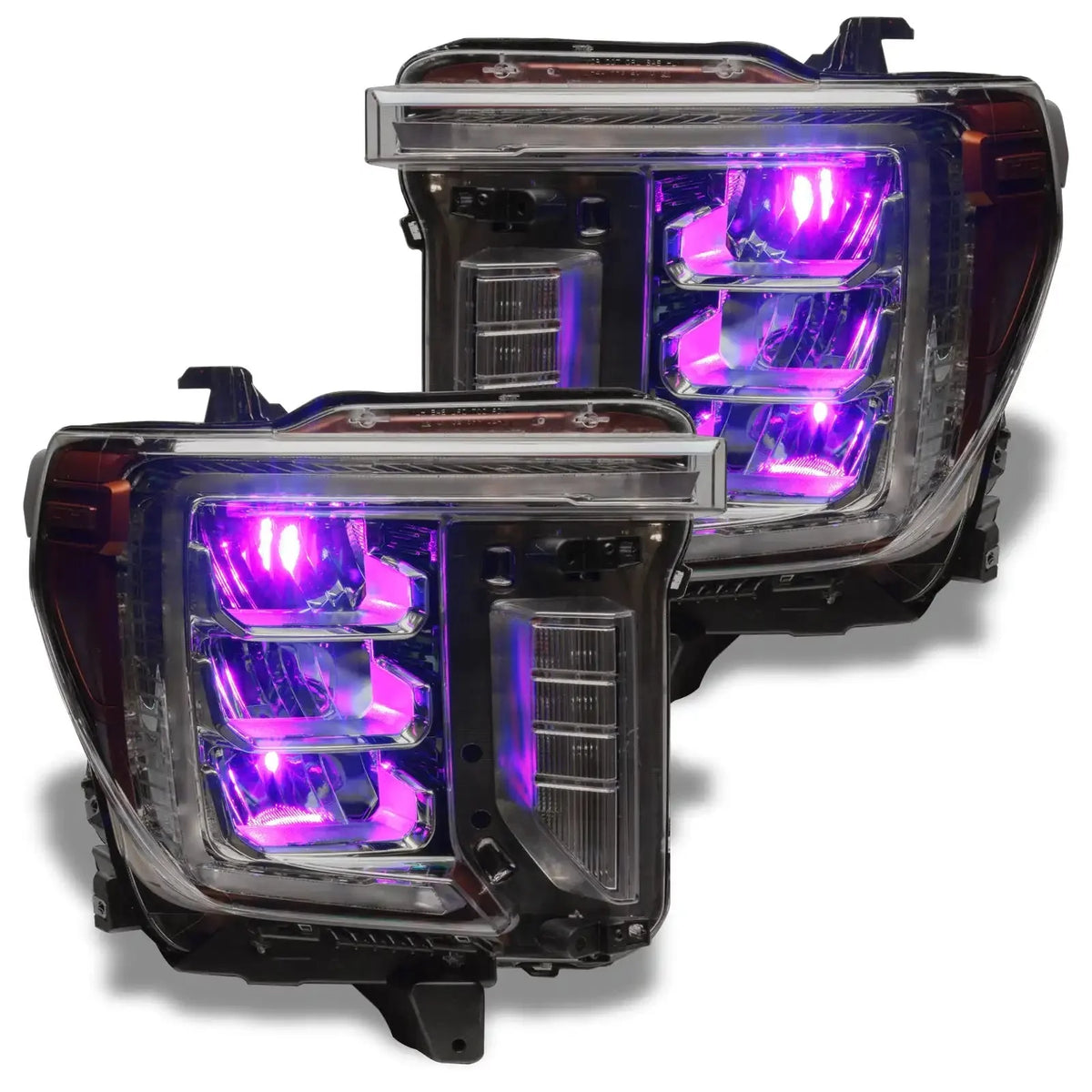 2020-2023 GMC Sierra 2500 HD/3500 HD ORACLE Lighting ColorSHIFT RGB Demon Eye Headlight Upgrade