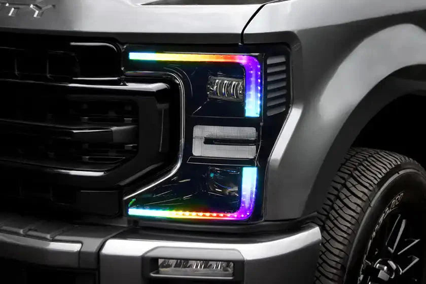 2020-2022 Ford F250/F350 Super Duty ORACLE Dynamic ColorSHIFT Headlight DRL Upgrade Kit w/Switchback Turn Signals