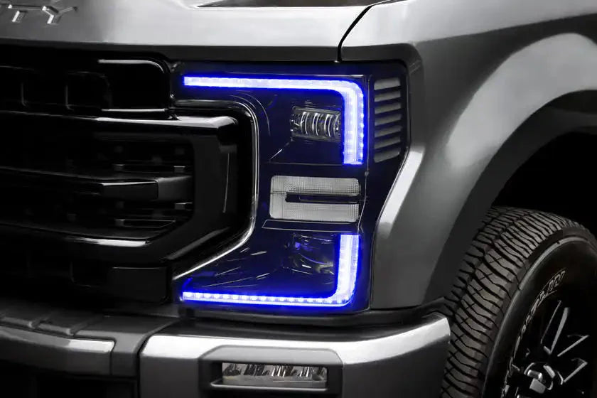 2020-2022 Ford F250/F350 Super Duty ORACLE Dynamic ColorSHIFT Headlight DRL Upgrade Kit w/Switchback Turn Signals