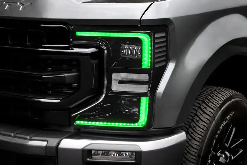 2020-2022 Ford F250/F350 Super Duty ORACLE Dynamic ColorSHIFT Headlight DRL Upgrade Kit w/Switchback Turn Signals