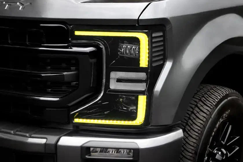 2020-2022 Ford F250/F350 Super Duty ORACLE Dynamic ColorSHIFT Headlight DRL Upgrade Kit w/Switchback Turn Signals