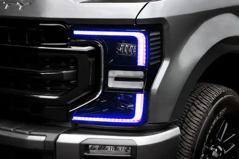2020-2022 Ford F250/F350 Super Duty ORACLE Dynamic ColorSHIFT Headlight DRL Upgrade Kit w/Switchback Turn Signals