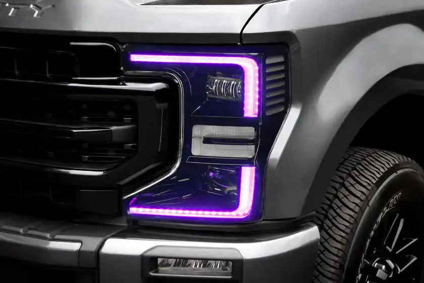 2020-2022 Ford F250/F350 Super Duty ORACLE Dynamic ColorSHIFT Headlight DRL Upgrade Kit w/Switchback Turn Signals