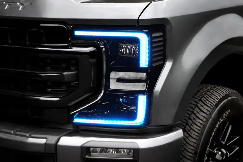2020-2022 Ford F250/F350 Super Duty ORACLE Dynamic ColorSHIFT Headlight DRL Upgrade Kit w/Switchback Turn Signals