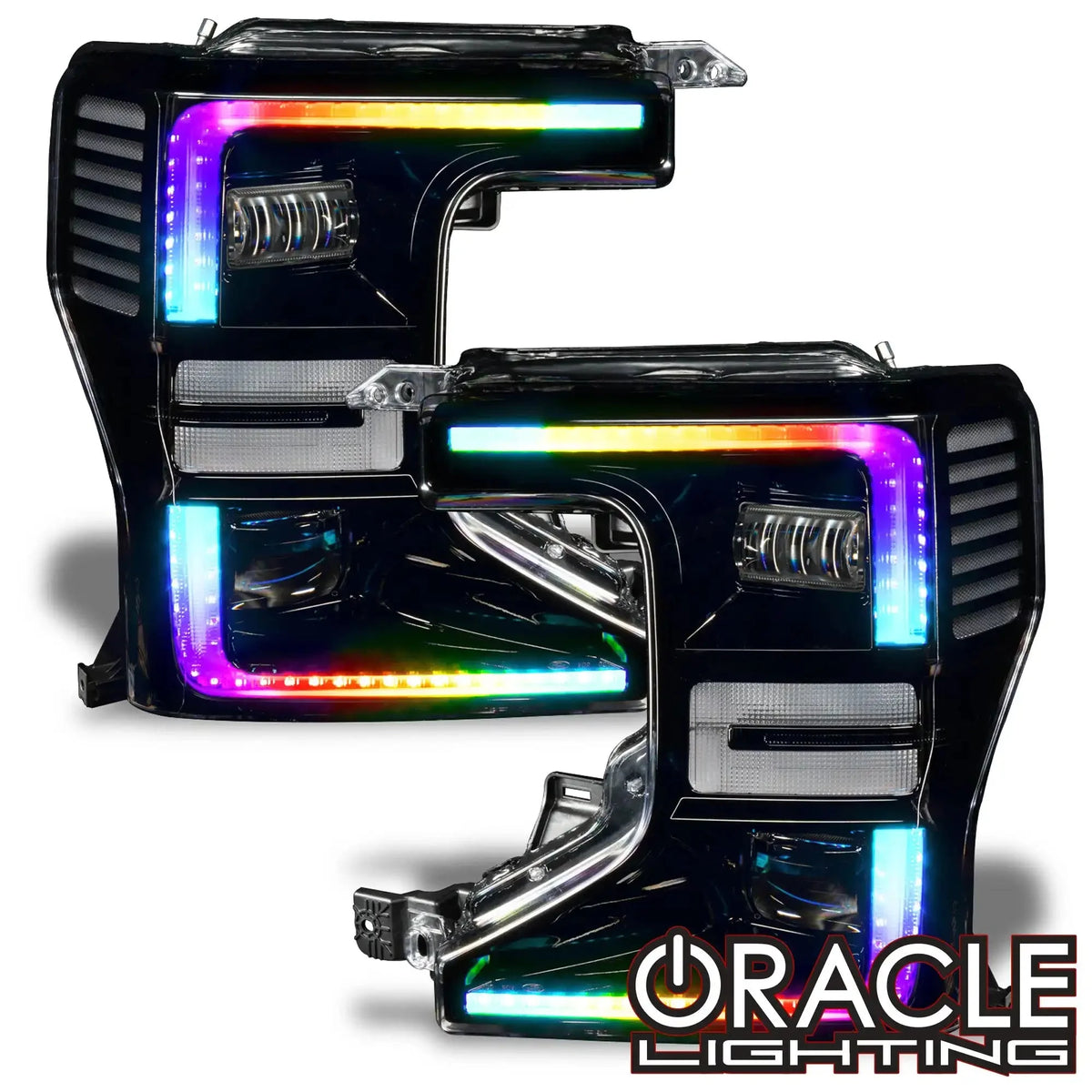 2020-2022 Ford F250/F350 Super Duty ORACLE Dynamic ColorSHIFT Headlight DRL Upgrade Kit w/Switchback Turn Signals
