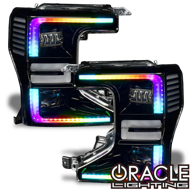 2020-2022 Ford F250/F350 Super Duty ORACLE Dynamic ColorSHIFT Headlight DRL Upgrade Kit w/Switchback Turn Signals