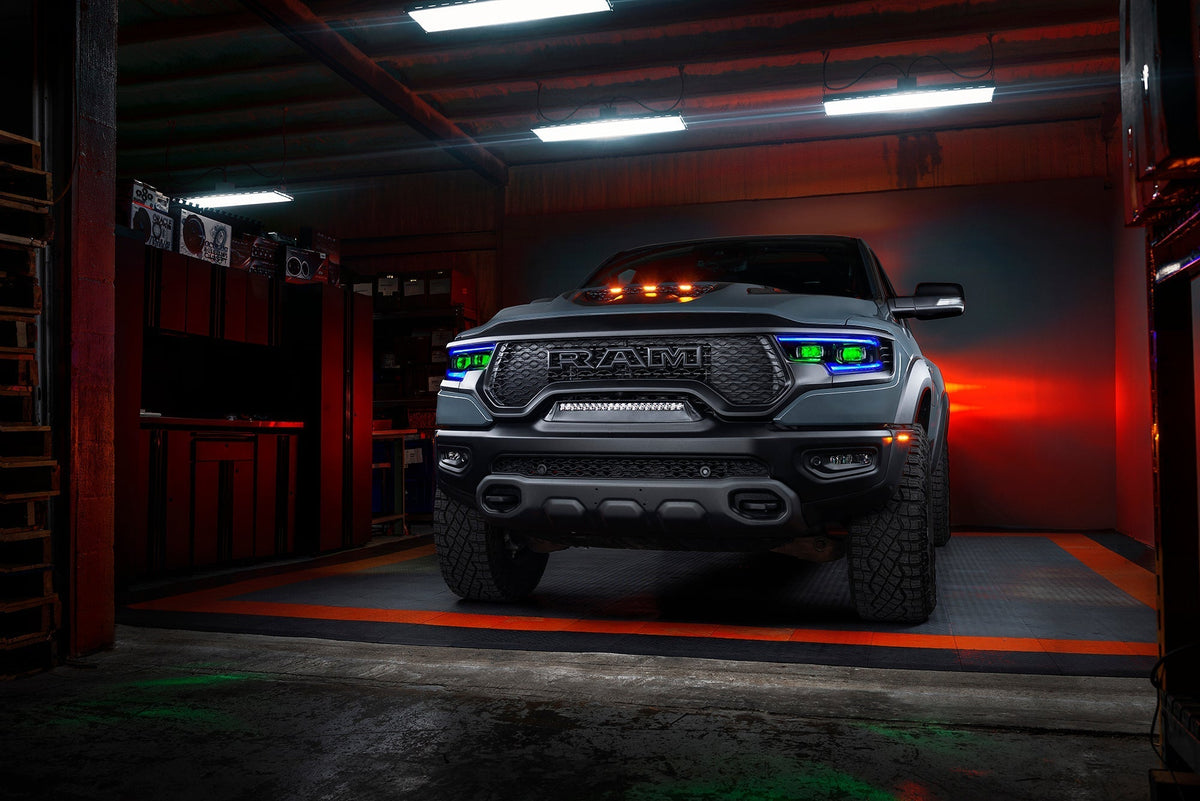 2019-2024 RAM 1500 ORACLE Lighting RGBW+A Headlight DRL Upgrade Kit - LED Projector Headlights
