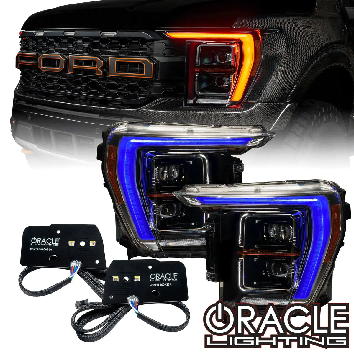 2021-2023 Ford F150 ORACLE Lighting ColorSHIFT RGB+W Headlight DRL Upgrade Kit