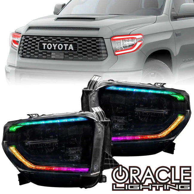 2018-2021 Toyota Tundra ORACLE Lighting Dynamic ColorSHIFT Headlight DRL Upgrade Kit