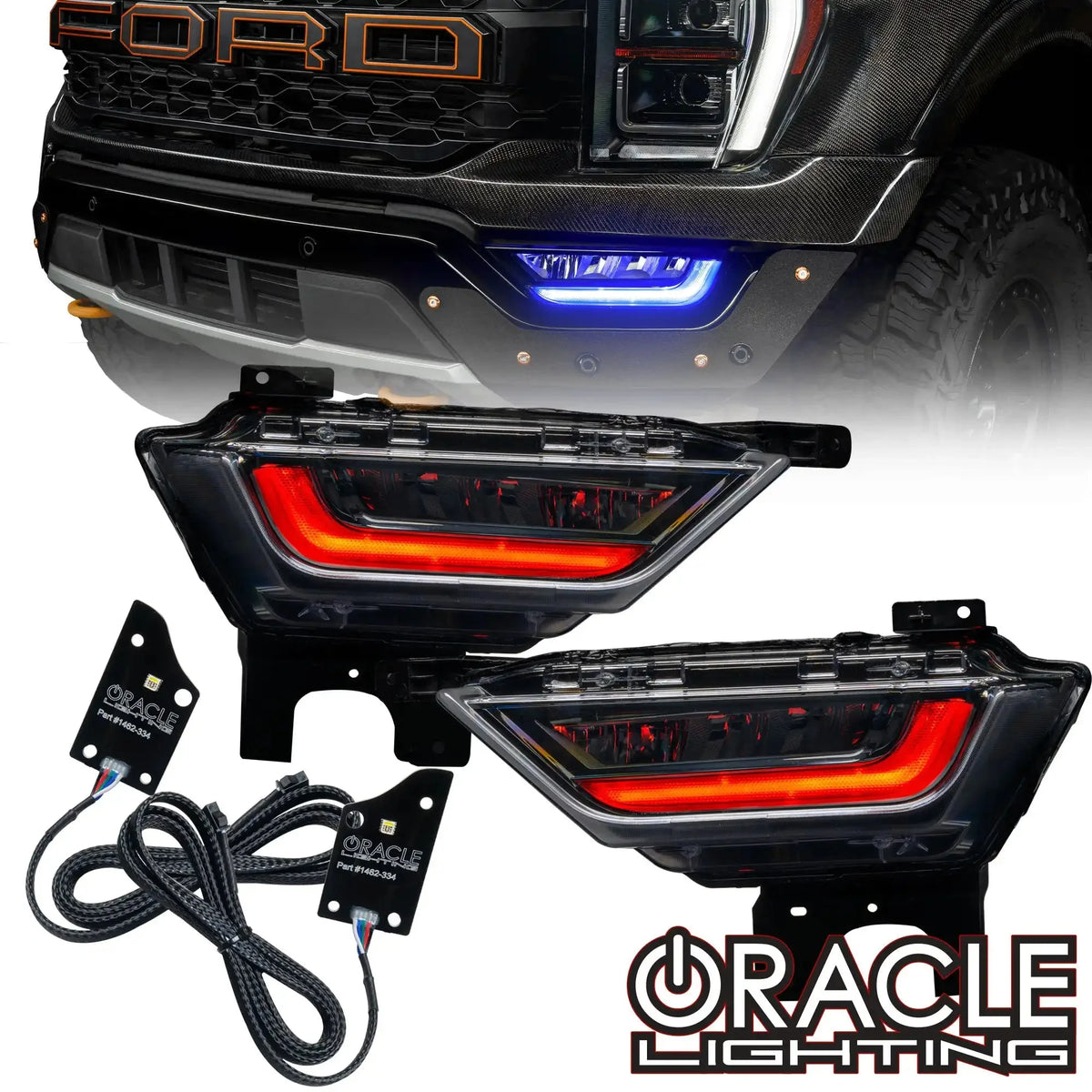 2021-2023 Ford F150 ORACLE Lighting ColorSHIFT RGB+W Fog Light DRL Upgrade Kit
