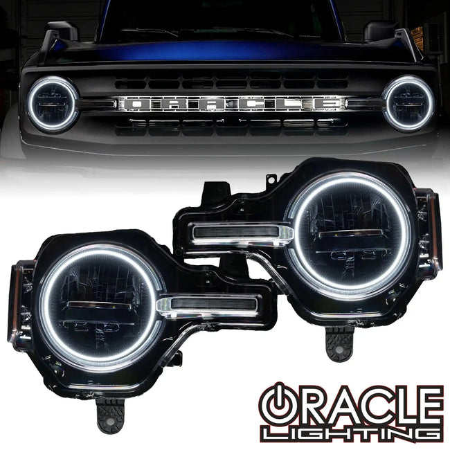 2021-2025 Ford Bronco ORACLE LED Headlight Halo Kit - Base Headlights