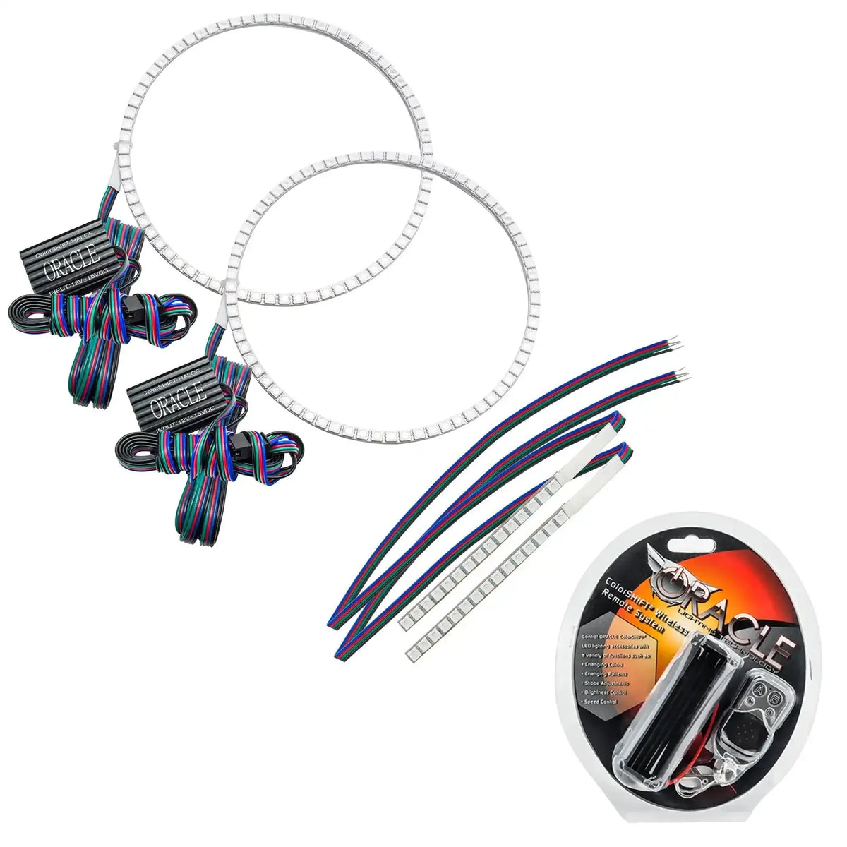 2021-2025 Ford Bronco ORACLE Lighting ColorSHIFT Headlight Halo Kit w/DRL Bar - Base Headlights