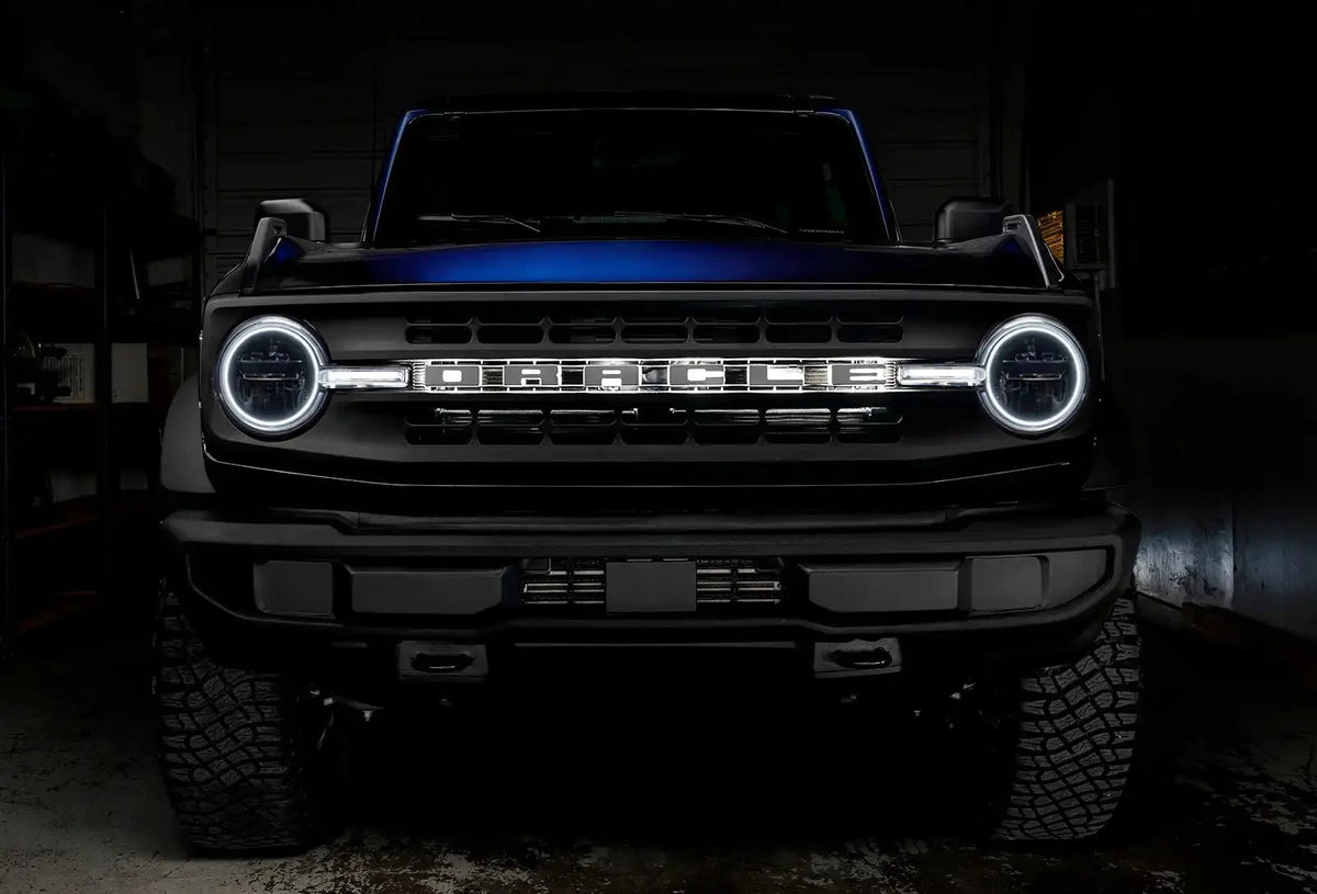 2021-2025 Ford Bronco ORACLE Lighting ColorSHIFT Headlight Halo Kit w/DRL Bar - Base Headlights