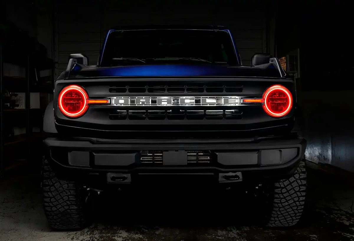2021-2025 Ford Bronco ORACLE Lighting ColorSHIFT Headlight Halo Kit w/DRL Bar - Base Headlights