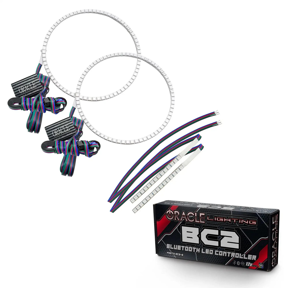 2021-2025 Ford Bronco ORACLE Lighting ColorSHIFT Headlight Halo Kit w/DRL Bar - Base Headlights