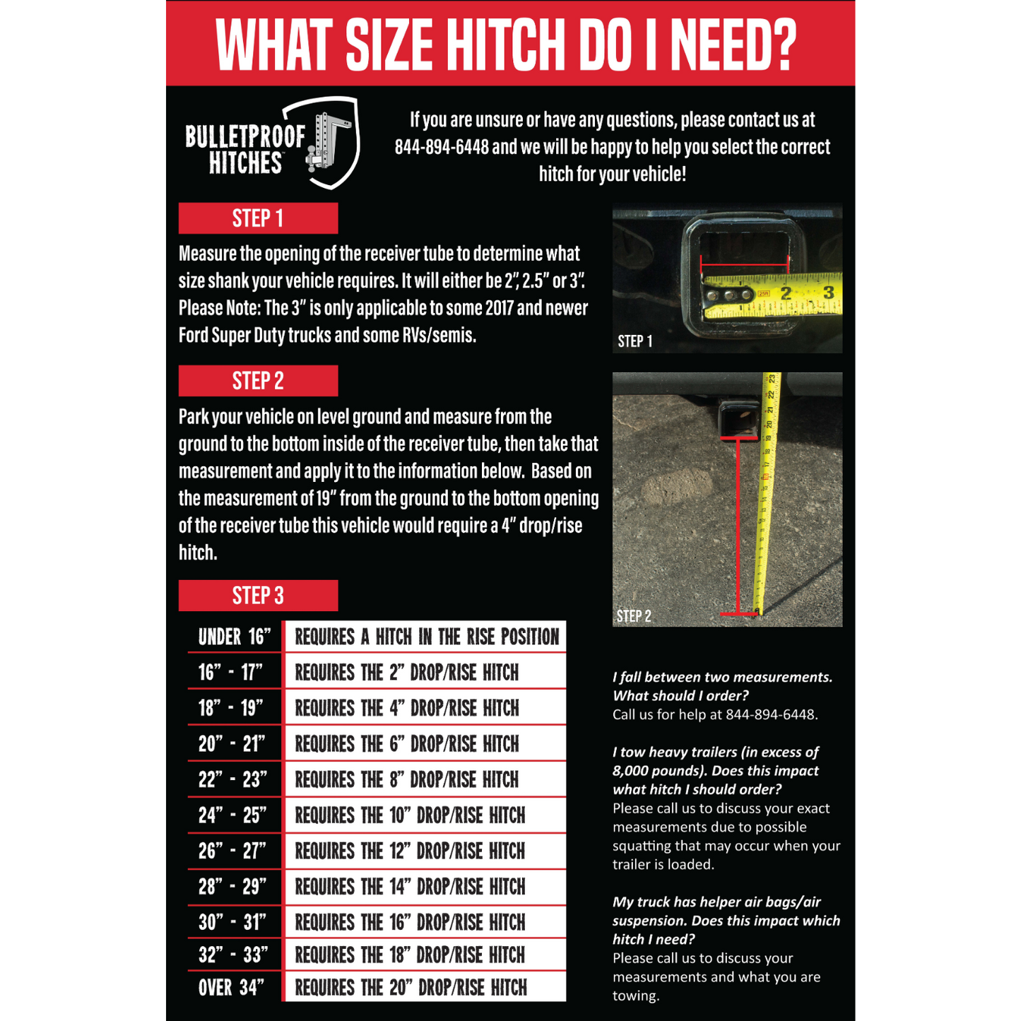 2.5" Medium Duty 4" Drop/Rise Hitch