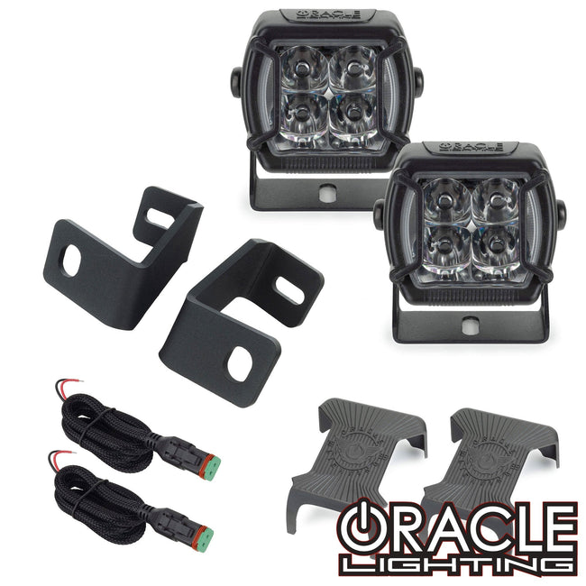 2015-2023 Ford F150 ORACLE A-Pillar Hood Mount Brackets with VEGA Series 4 LED Spotlights