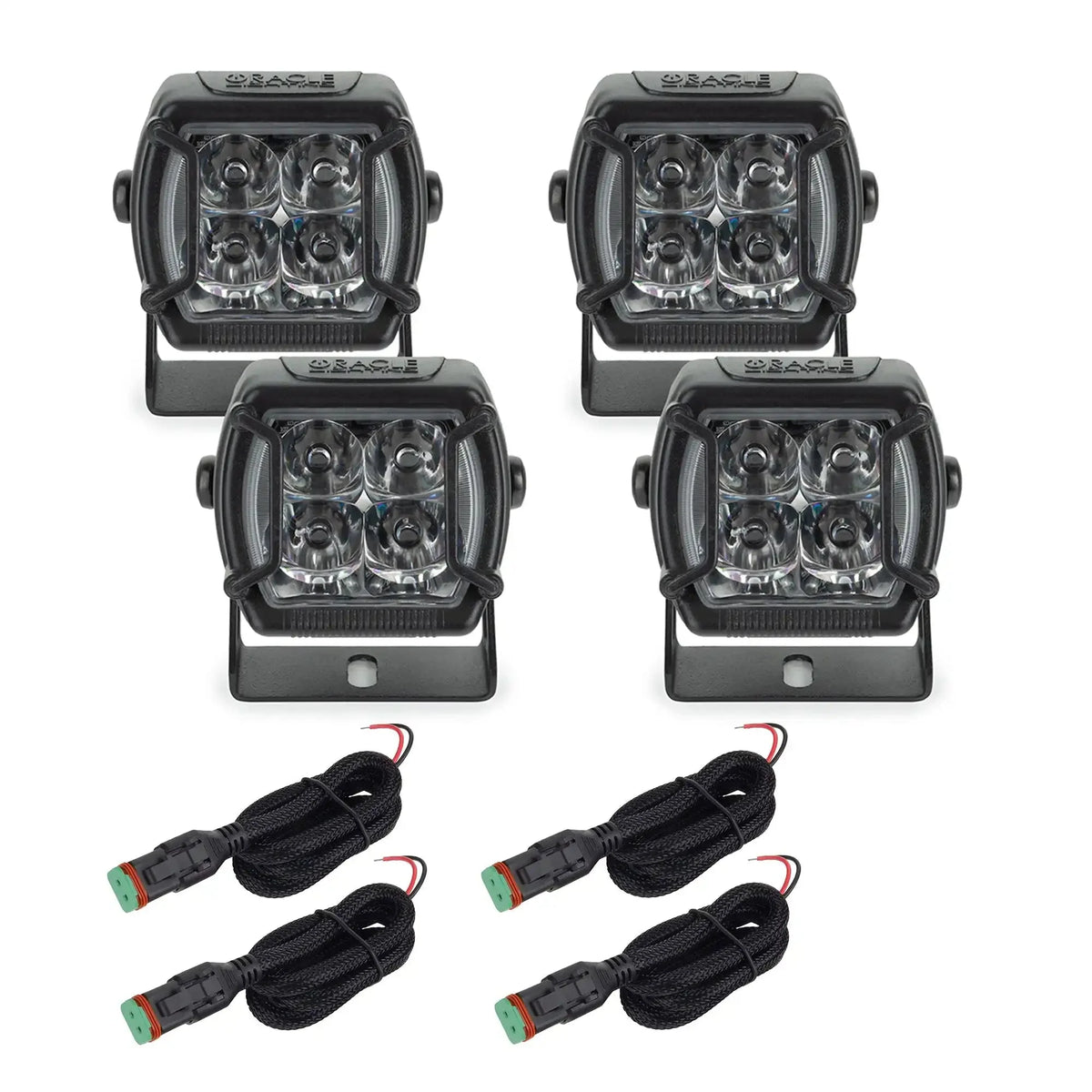 2010-2014 Ford Raptor ORACLE Fog Light Replacement Brackets + VEGA Series 4 LED Lights Combo