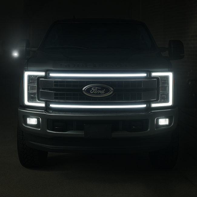 2017-2019 Ford Super Duty Platinum “Ghost” 35″ LED Grille Light Bar – F-250/350/450/550, IP67, Sequential Ready