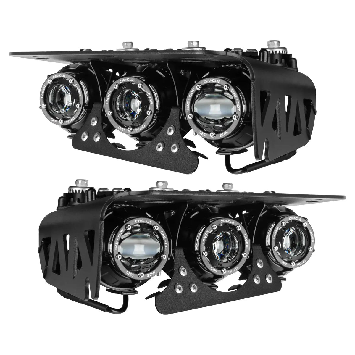 2021-2026 Ford Bronco ORACLE Lighting Off Road LASER Auxiliary Lights + LED Fog Light Kit for Steel Bumper