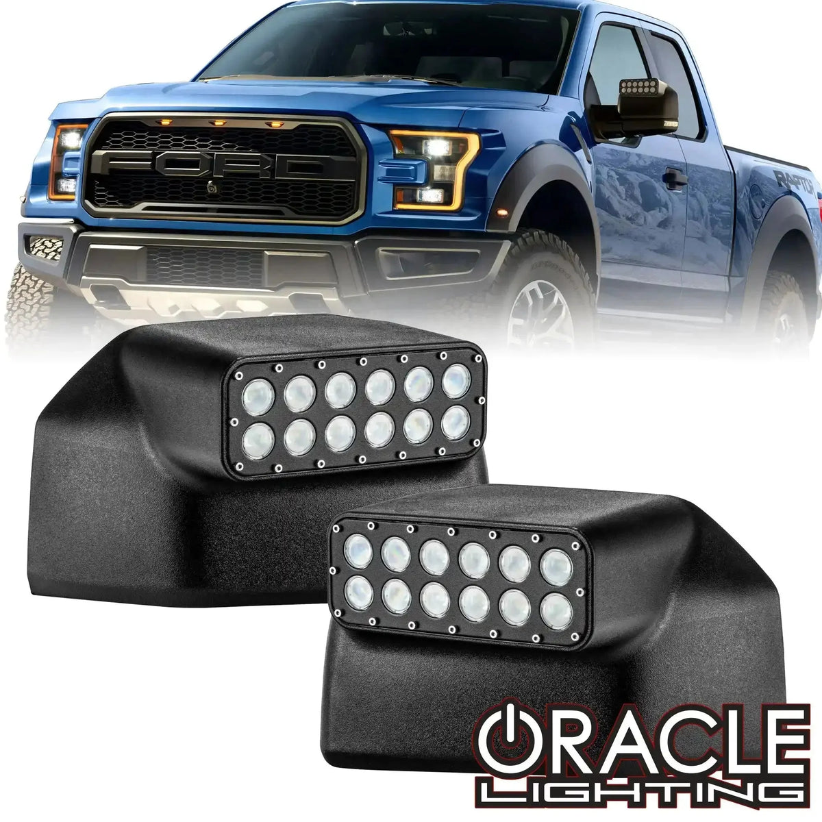2015-2020 Ford F150/Raptor ORACLE LED Off-Road Side Mirror Ditch Lights