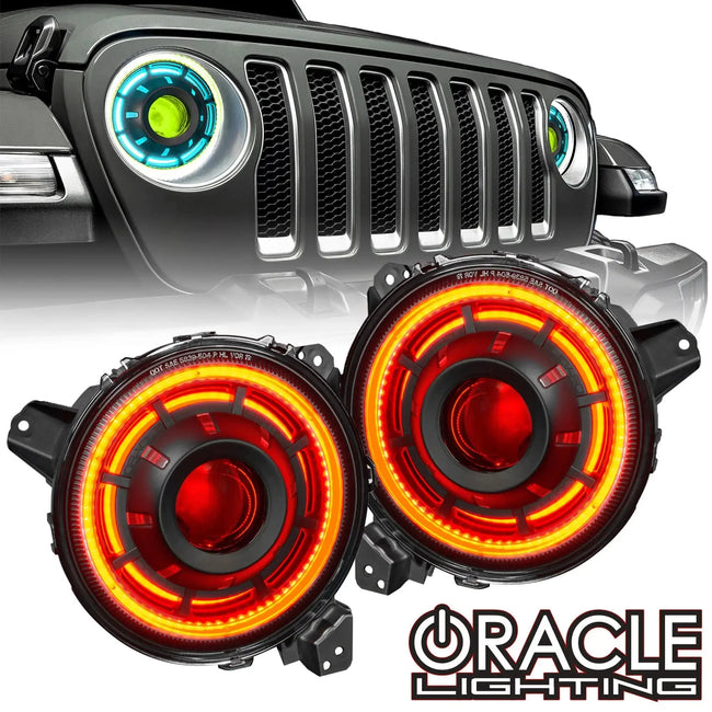 2018-2025 Jeep Wrangler JL & 2020-2025 Gladiator JT ORACLE Lighting Oculus™ ColorSHIFT Bi-LED Projector Headlights