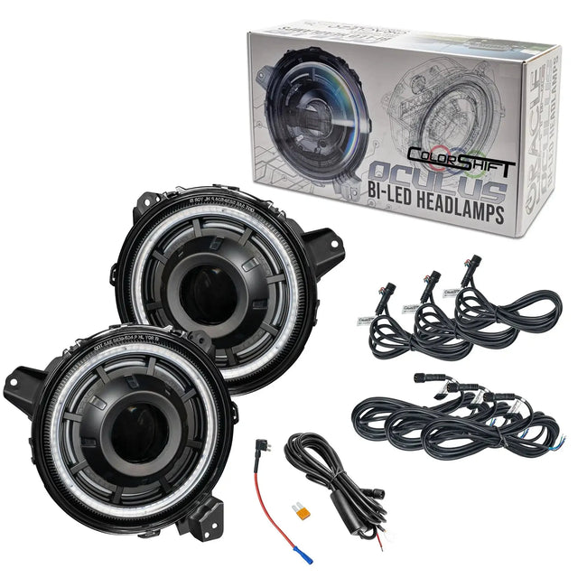 2018-2025 Jeep Wrangler JL & 2020-2025 Gladiator JT ORACLE Lighting Oculus™ ColorSHIFT Bi-LED Projector Headlights