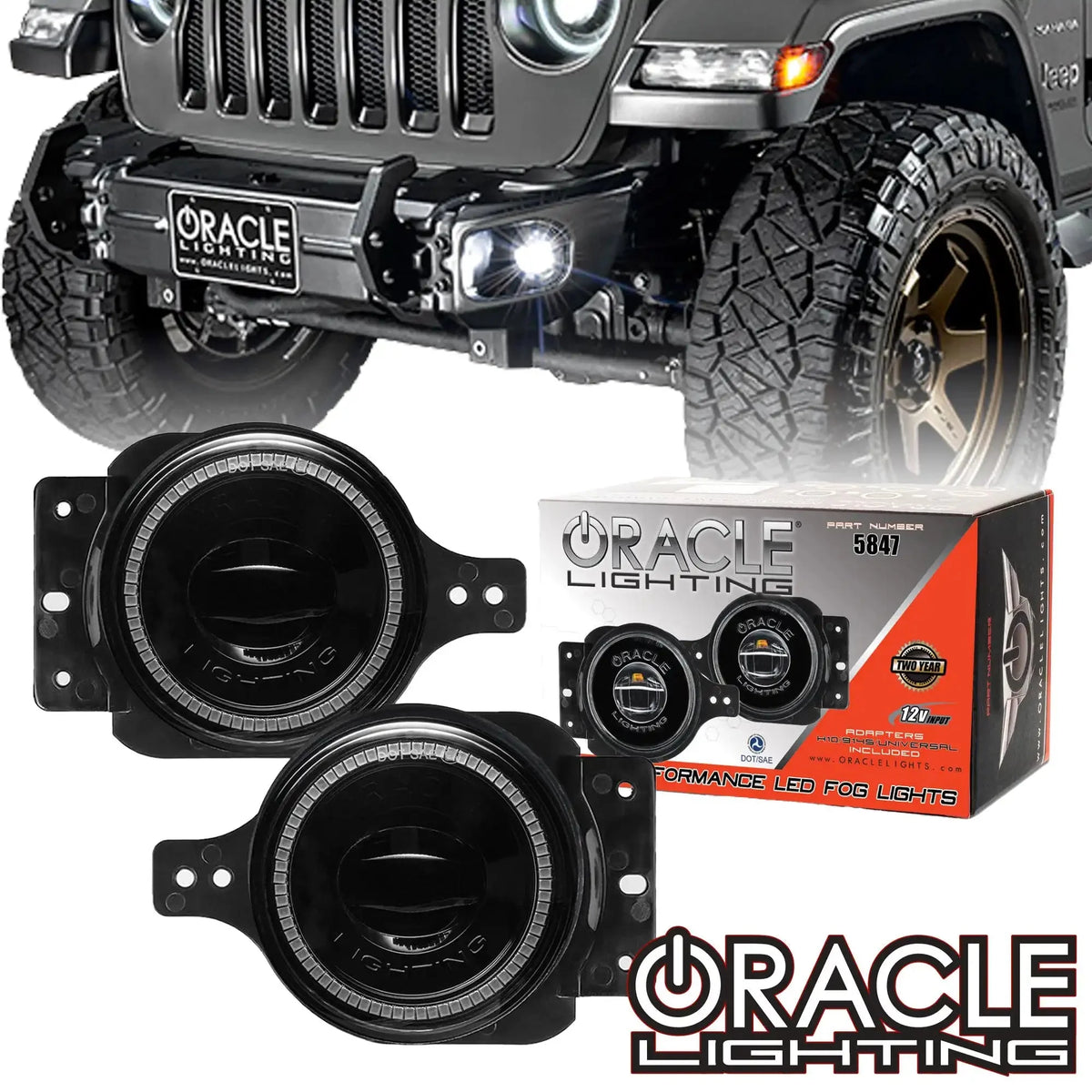 2018-2025 Jeep Wrangler JL & 2020-2025 Gladiator JT Sport ORACLE Lighting 20W LED Fog Lights