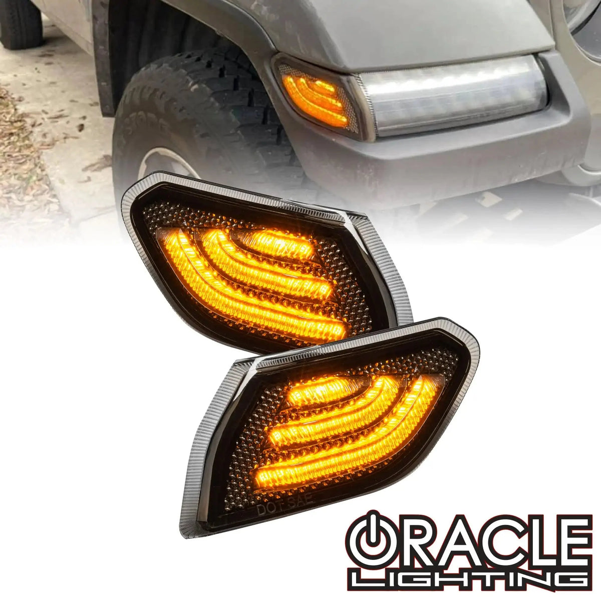 2018-2026 Jeep Wrangler JL & 2020-2026 Gladiator JT ORACLE Lighting "Smoked Lens" LED Front Side Markers