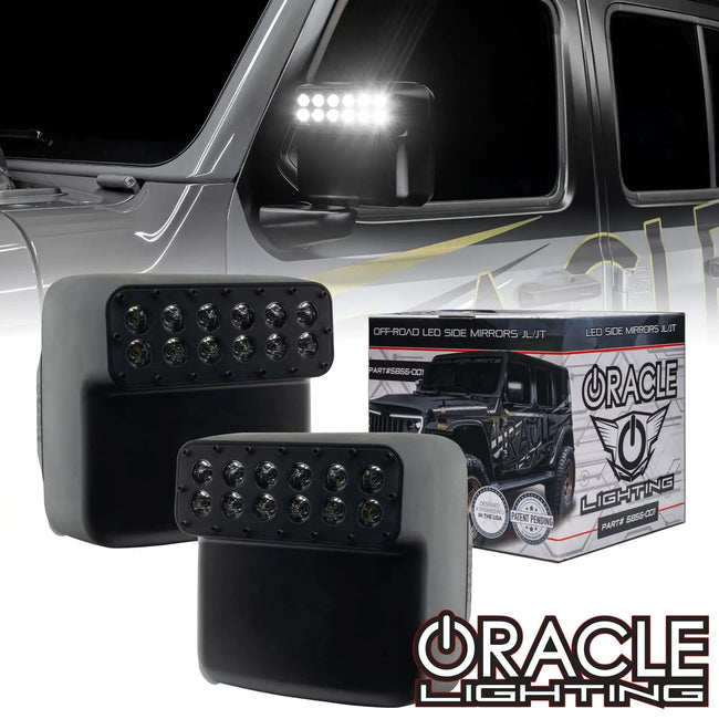 2018-2026 Jeep Wrangler JL & 2020-2026 Gladiator JT ORACLE LED Off-Road Side Mirrors