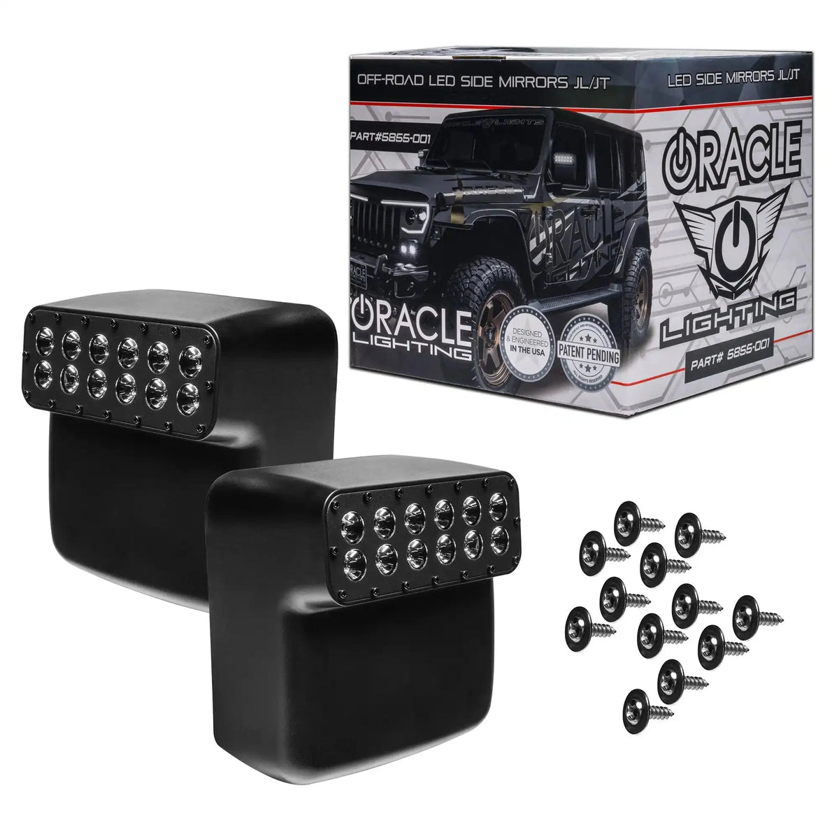 2018-2026 Jeep Wrangler JL & 2020-2026 Gladiator JT ORACLE LED Off-Road Side Mirrors