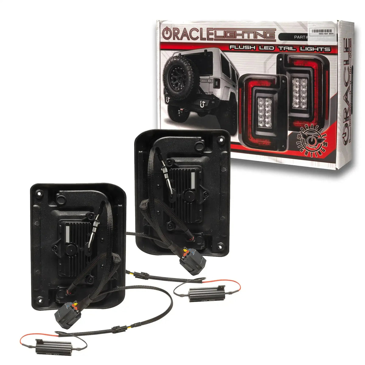 2007-2017 Jeep Wrangler JK ORACLE V2 Flush Mount LED Tail Lights - Low-Profile Trail Protection