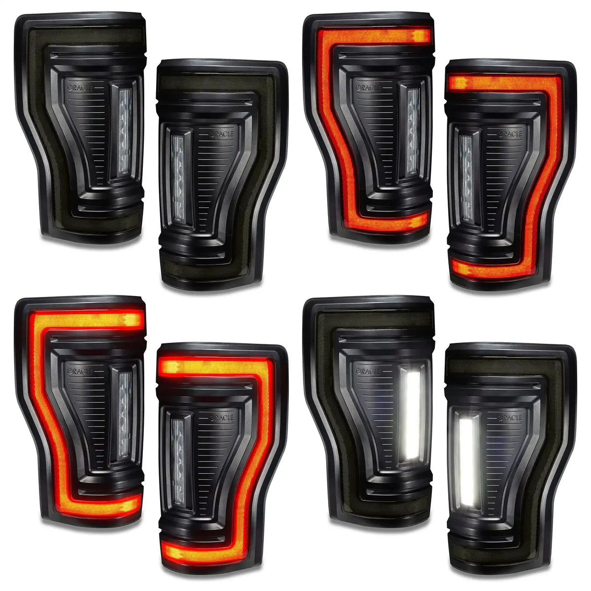 2017-2022 Ford F250/F350 Super Duty Flush Mount LED Tail Lights - Animated Turn Signals